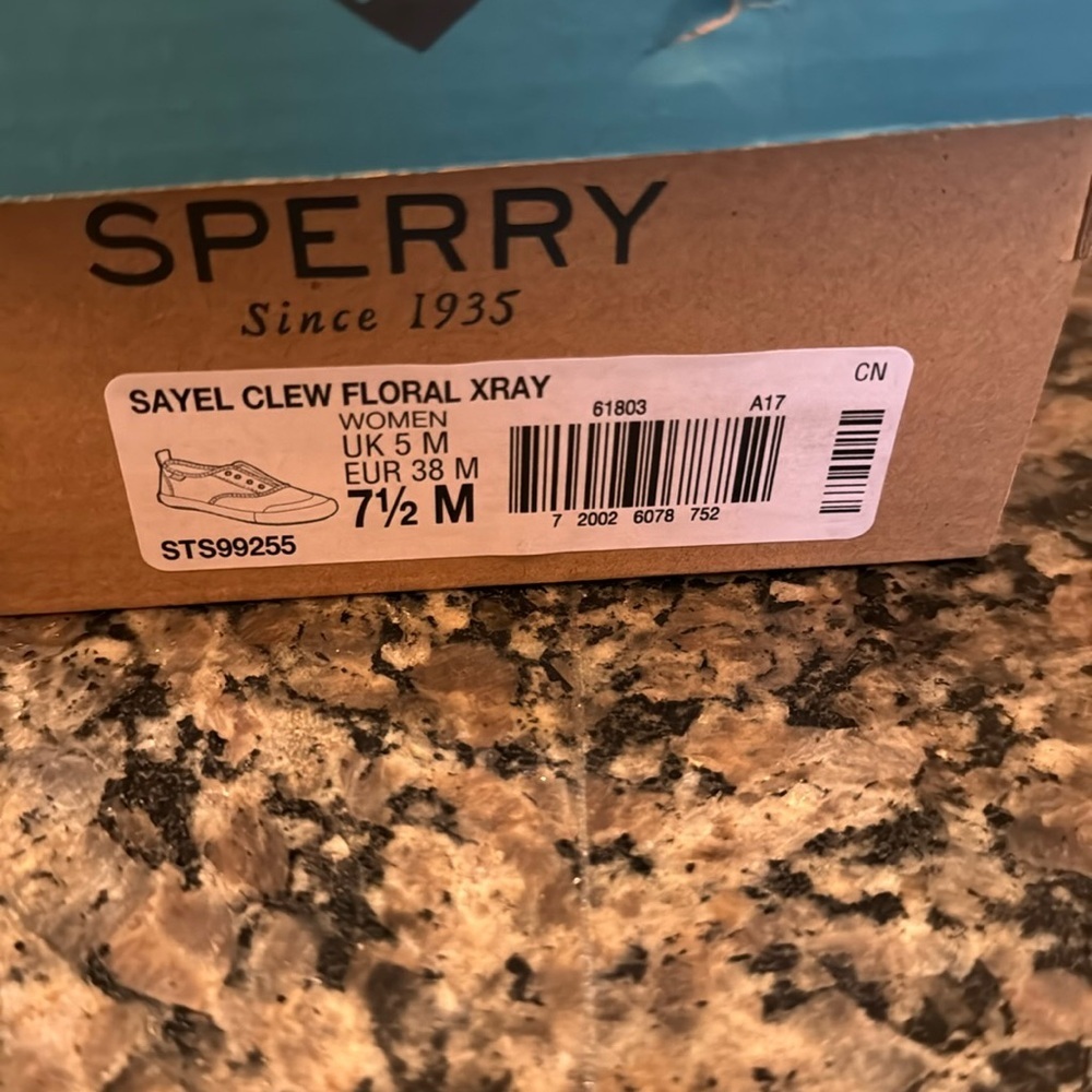 Sperry Sayel Clew Floral Xray NIB 7.5 - Picture 9 of 10